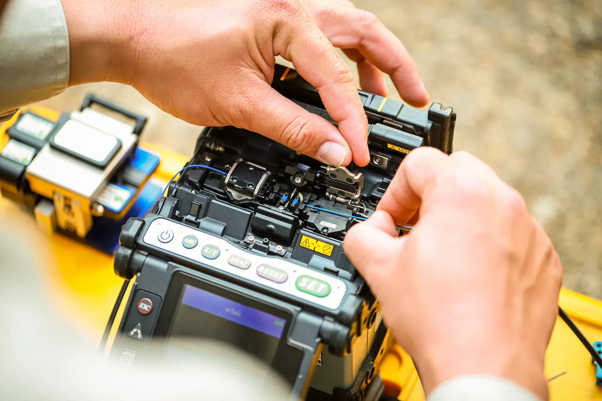 Fiber optic cabling installation